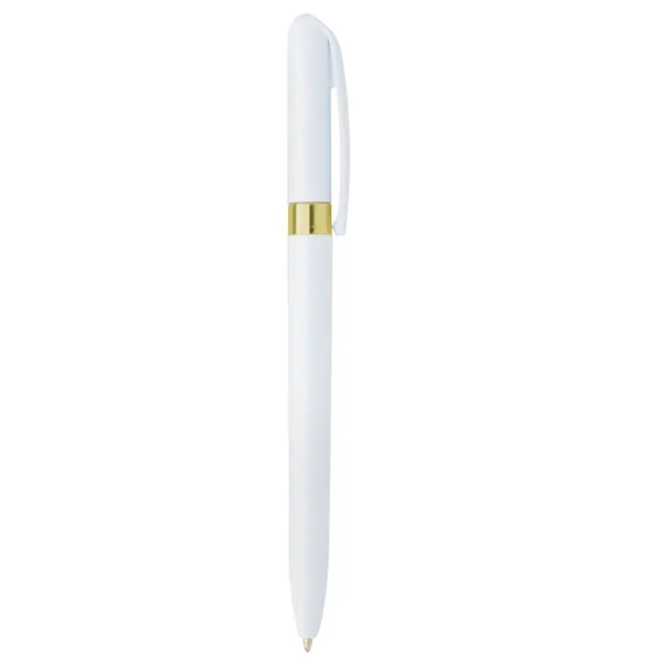 White Gold Band Click Pen
